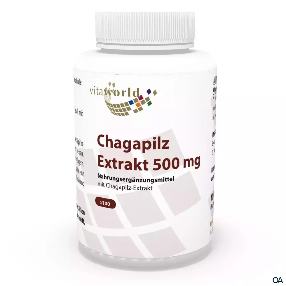 Vitaworld Chagapilz Extrakt 500 mg Kapseln