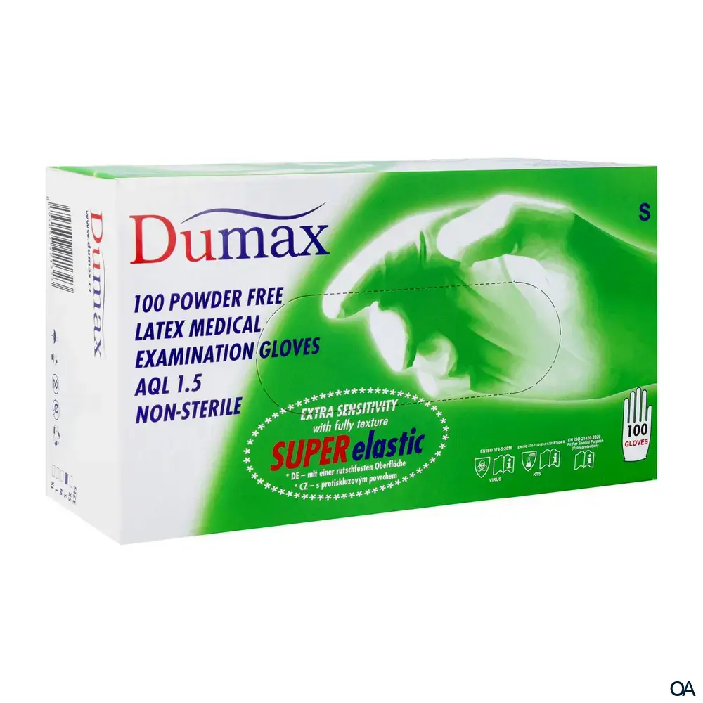 Dumax Latex Untersuchungshandschuhe puderfrei