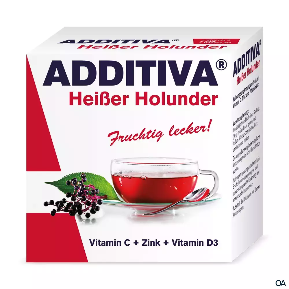 ADDITIVA® Heiße Holunder Heißgetränkepulver 10 g ADDITIVA® Heiße Holunder Heißgetränkepulver 10 g