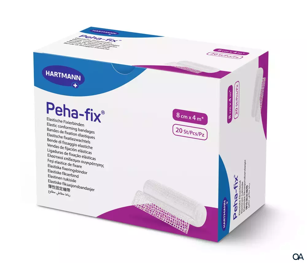 Peha-fix® Elastische Fixierbinde, lose, 8 cm x 4 m