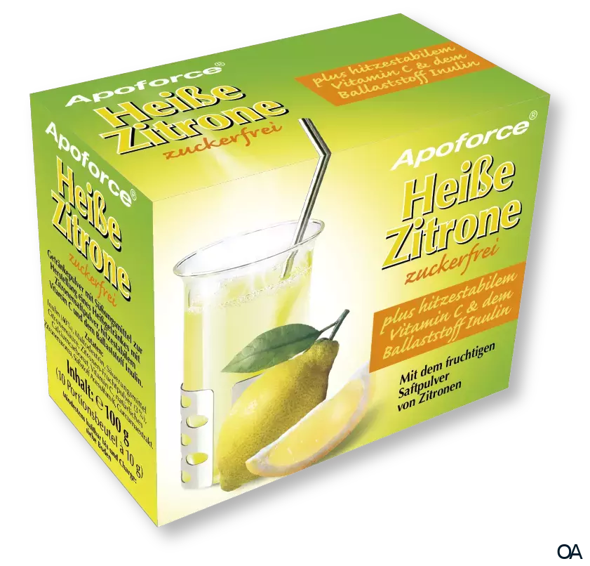Apoforce® Heiße Zitrone zuckerfrei Getränkepulver Apoforce® Heiße Zitrone zuckerfrei Getränkepulver
