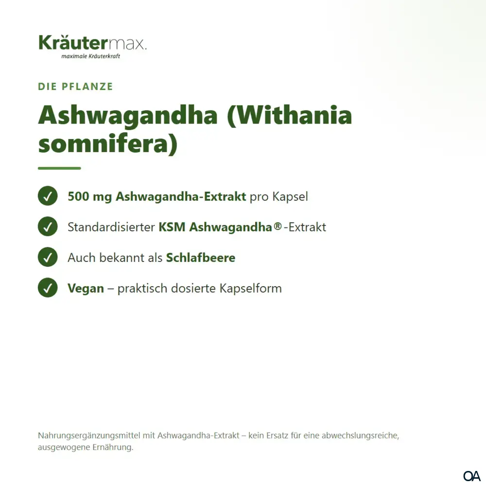 Kräutermax Ashwagandha Kapseln
