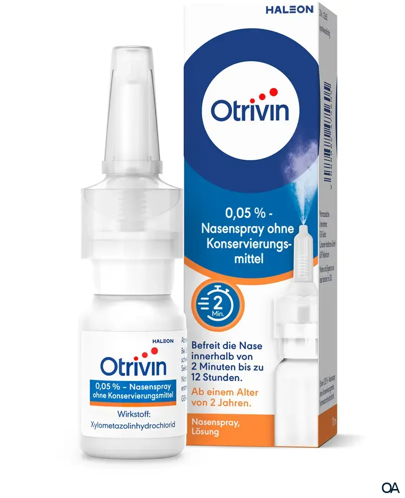 Otrivin 0,05%-Nasenspray ohne Konservierungsmittel  Frei Atmen ohne  Konservierungsstoffe