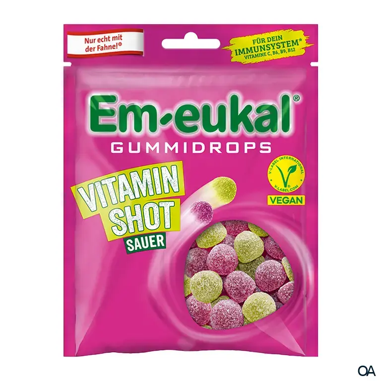 Em-eukal Gummidrops Vitamin Shot Sauer vegan, zuckerhaltig
