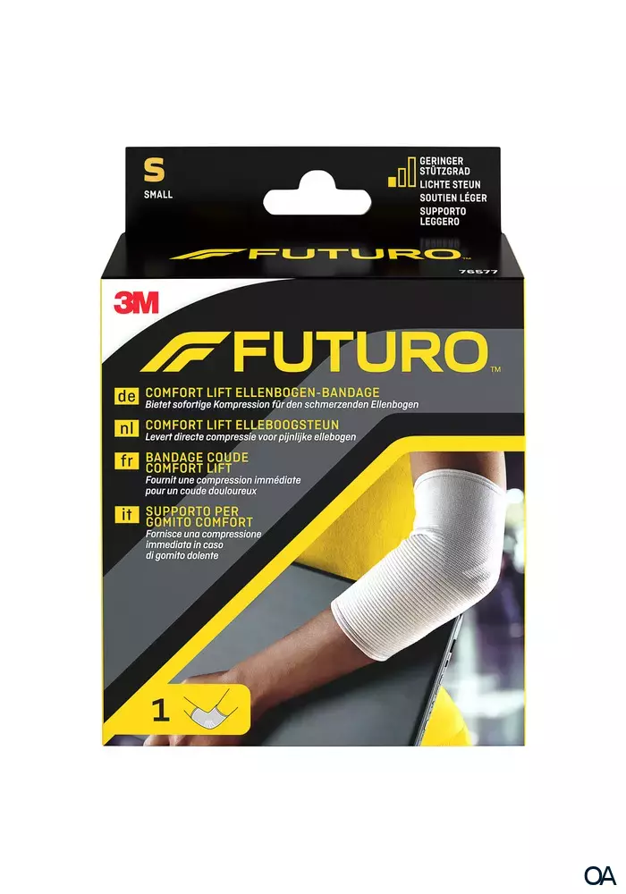 3M FUTURO™ Comfort Lift Ellenbogen-Bandage 76577, S (22.9 - 25.4 cm) 3M FUTURO™ Comfort Lift Ellenbogen-Bandage 76577, S (22.9 - 25.4 cm)