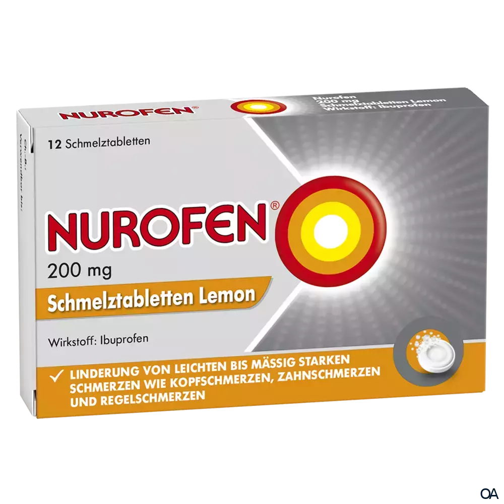 Nurofen® Schmelztabletten Lemon 200 mg Nurofen® Schmelztabletten Lemon 200 mg