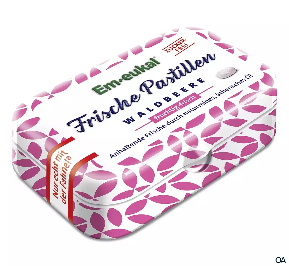 Em-eukal Frische Pastillen Waldbeere, zuckerfrei