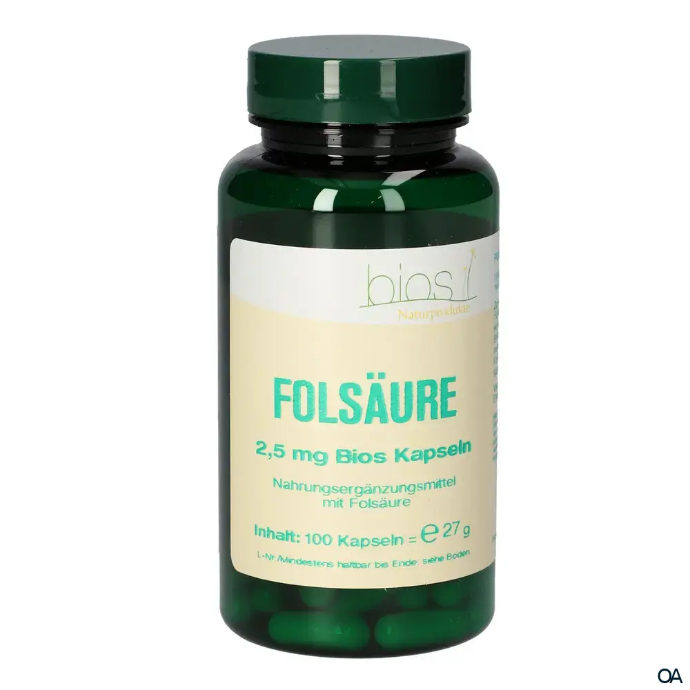 Bios Folsäure 2,5 mg Kapseln Bios Folsäure 2,5 mg Kapseln