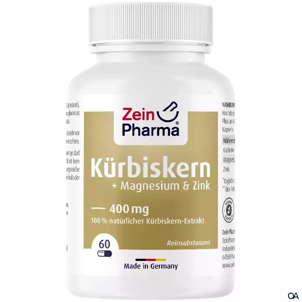 ZeinPharma Kürbiskern 400 mg Kapseln ZeinPharma Kürbiskern 400 mg Kapseln