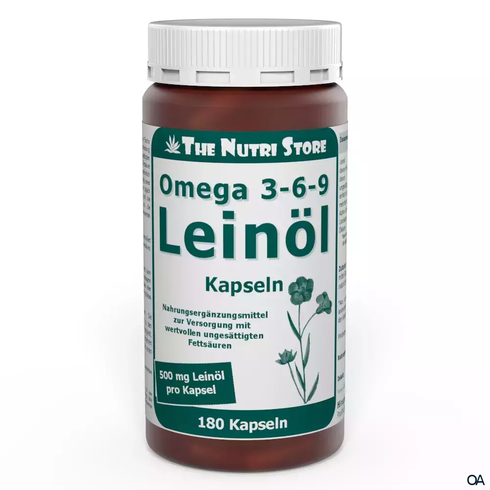 The Nutri Store Omega-3-6-9 Leinöl 500 mg Kapseln The Nutri Store Omega-3-6-9 Leinöl 500 mg Kapseln