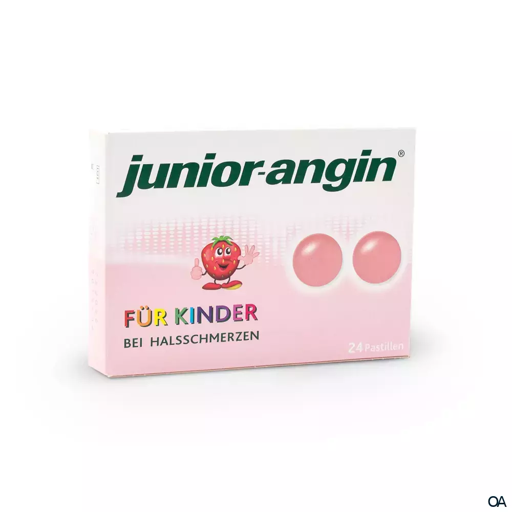junior-angin® Pastillen für Kinder mit Erdbeergeschmack