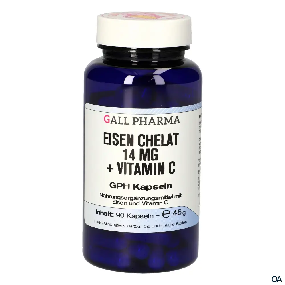 Gall Pharma Eisen Chelat 14 mg + Vitamin C Kapseln
