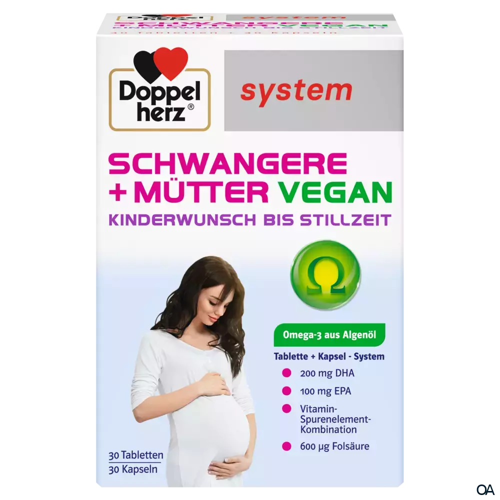 Doppelherz system Schwangere + Mütter vegan 30 Tabletten + 30 Kapseln Doppelherz system Schwangere + Mütter vegan 30 Tabletten + 30 Kapseln