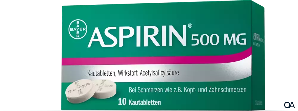Aspirin® 500 mg Kautabletten Aspirin® 500 mg Kautabletten