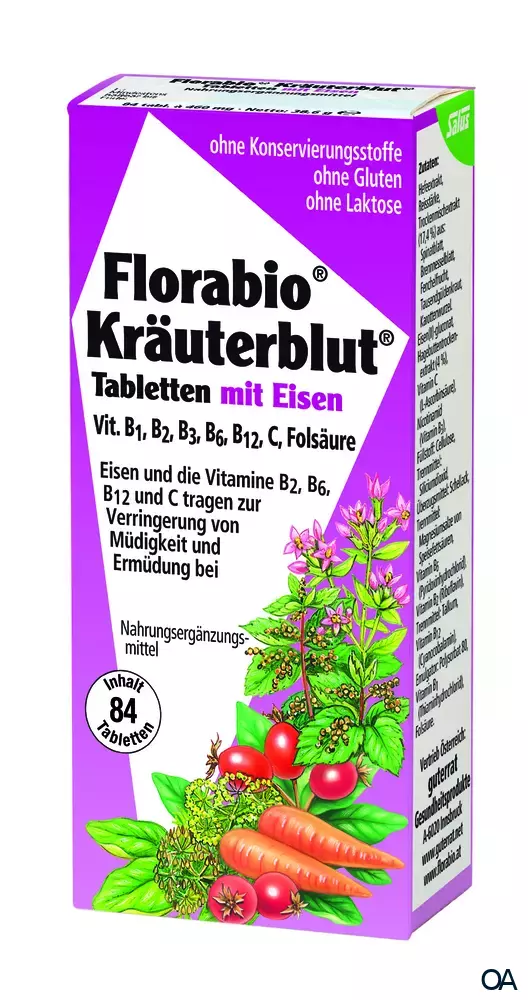 Salus Florabio® Kräuterblut® Eisen + Vitamin Tabletten