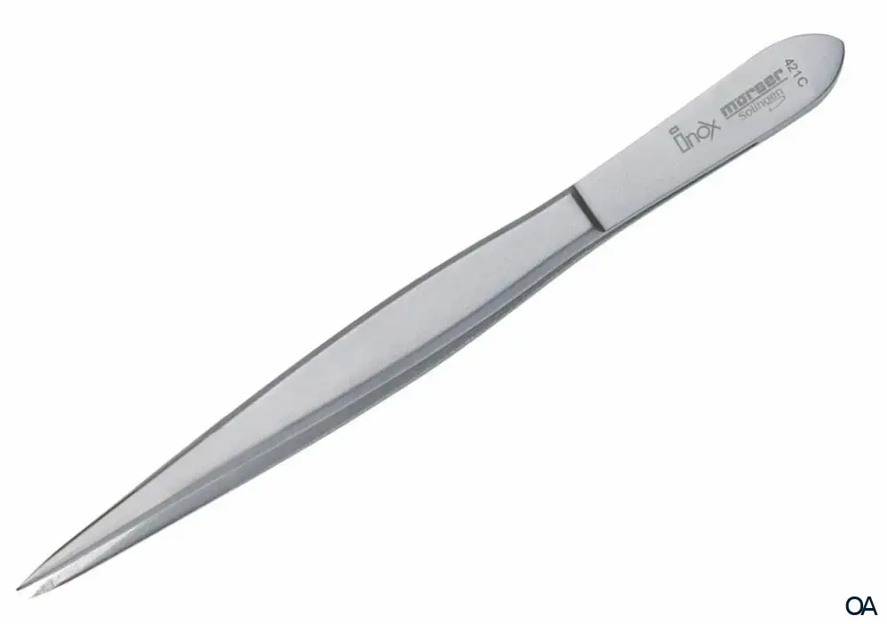 Mörser Solingen 421C Pinzette Inox (9 cm), spitz