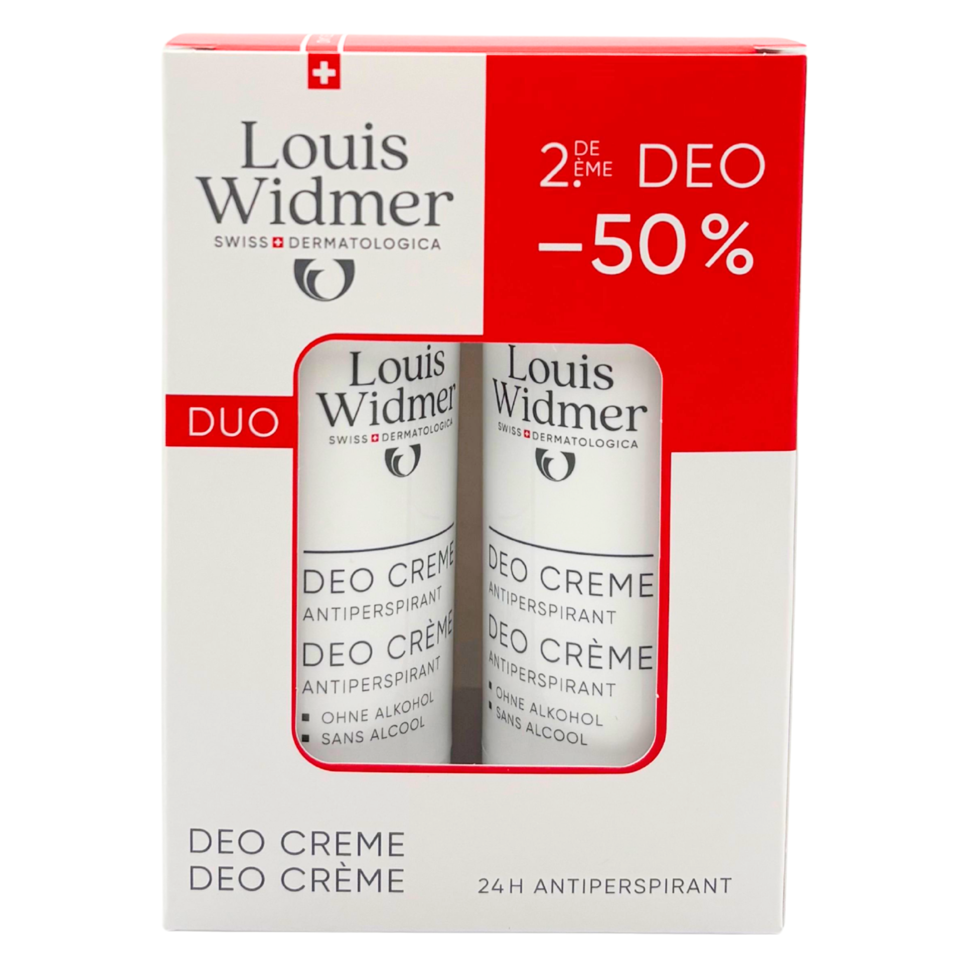 Louis Widmer Deo Creme Antiperspirant im Doppelpack - leicht parfümiert
