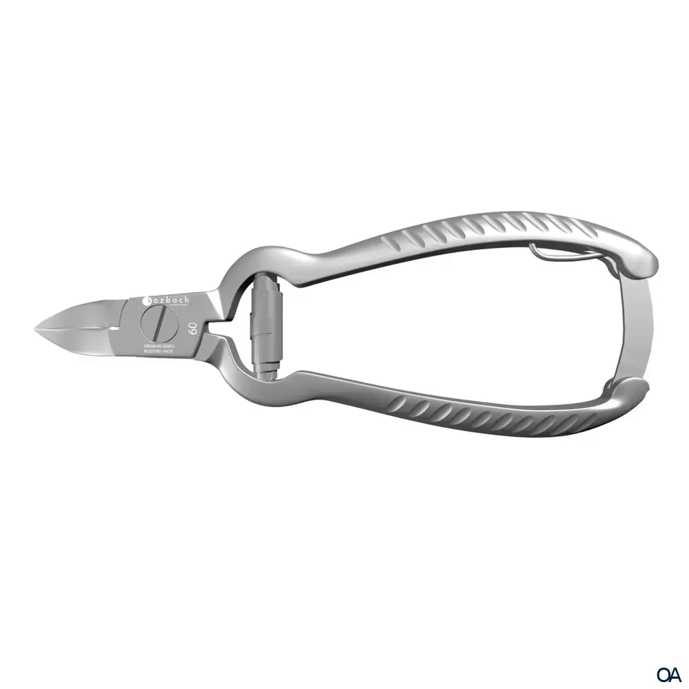 Kozbach Pharma 60 Nagelzange, Pufferfeder, vernickelt, 13,5 cm
