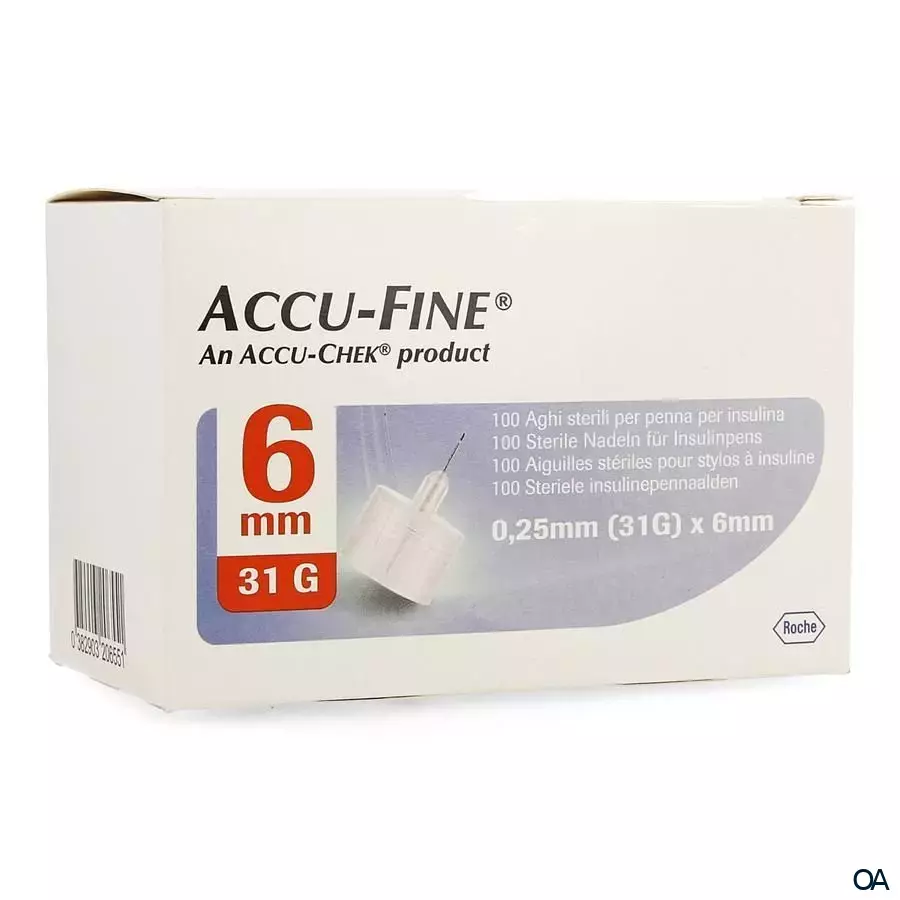 Accu-Fine® Insulinpen-Nadeln 0,25/6mm 31G Accu-Fine® Insulinpen-Nadeln 0,25/6mm 31G