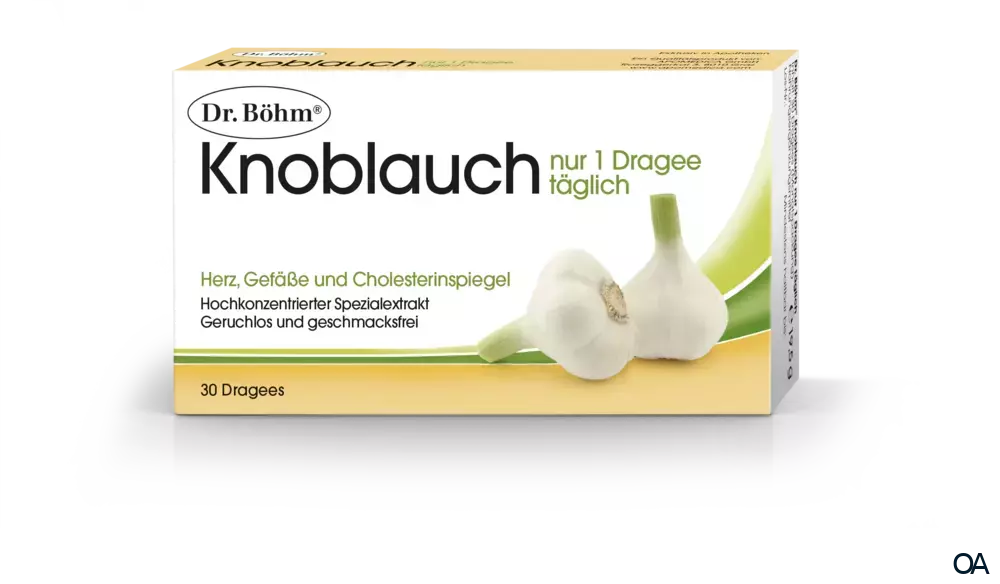 Dr. Böhm® Knoblauch nur 1 x täglich Dragees Dr. Böhm® Knoblauch nur 1 x täglich Dragees