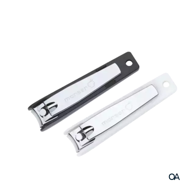 Mörser Solingen 472 Nagelknipser mit Nagelfang, Inox, weiß