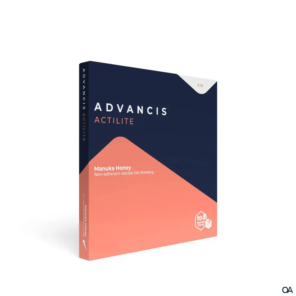 Advancis Medical Actilite® Nicht klebende Netzauflage aus Viskose steril, 10 x 20 cm