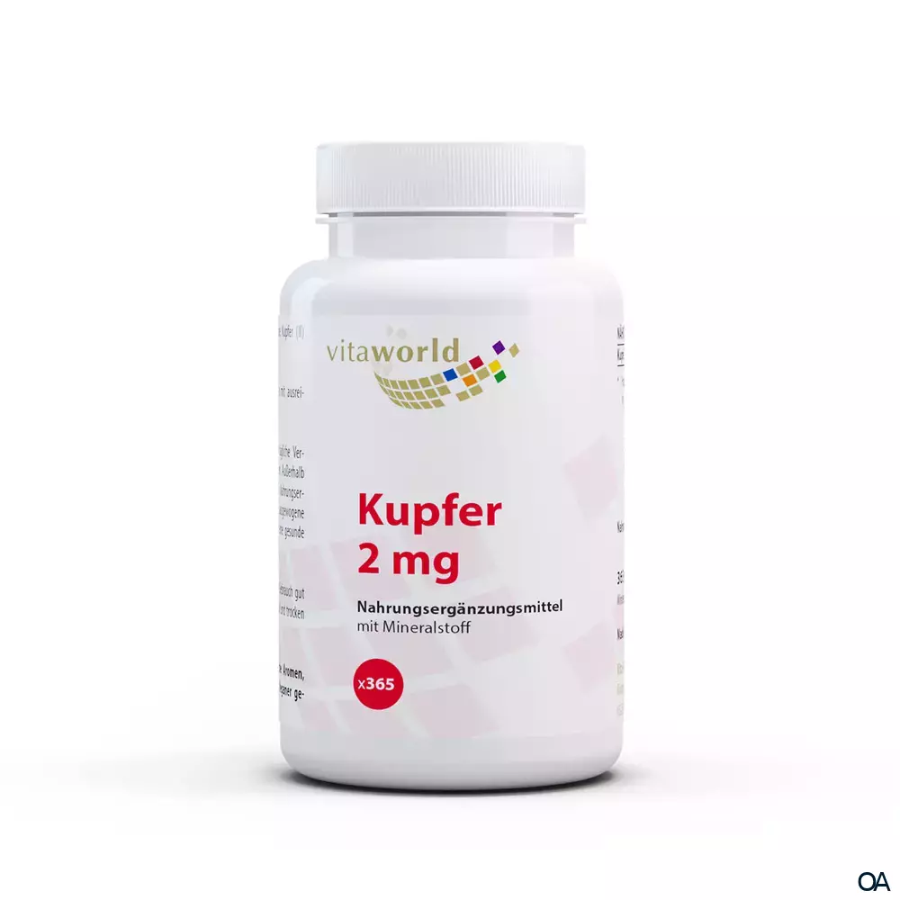 Vitaworld Kupfer 2 mg Tabletten Vitaworld Kupfer 2 mg Tabletten