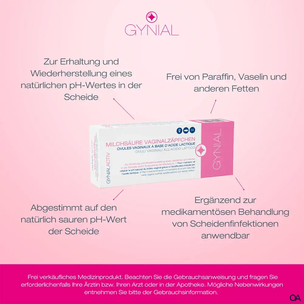 GynialActiv Milchsäure Vaginalzäpfchen