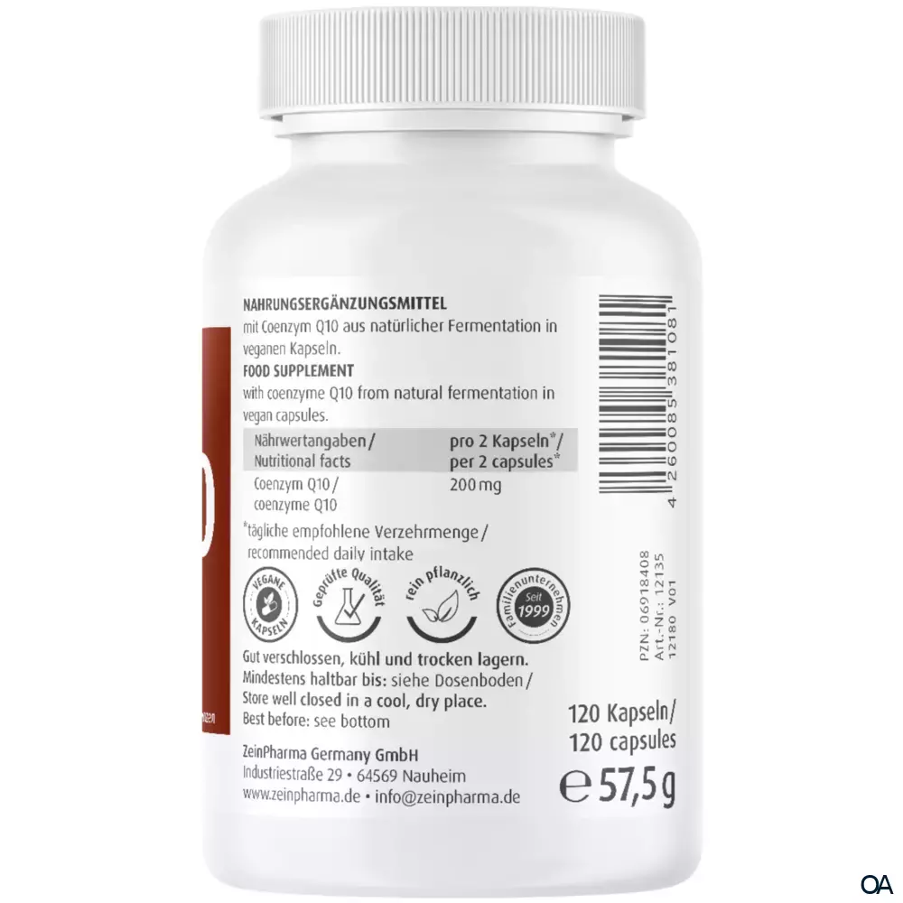 Zeinpharma Coenzym Q10 100 mg Kapseln