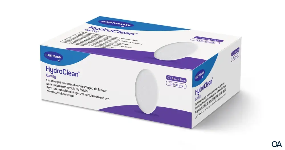 HydroClean® Cavity hydroaktive Wundauflagen steril, oval 4 x 8 cm