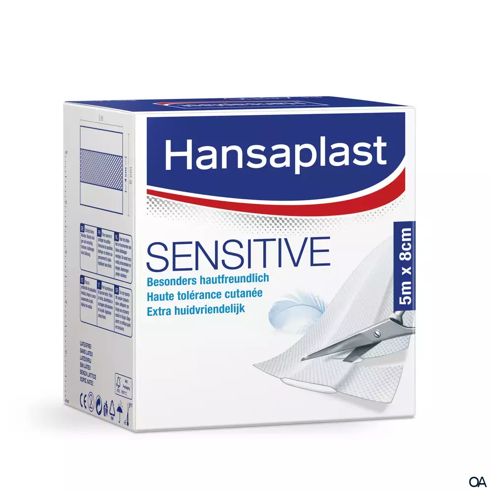 Hansaplast Sensitive Großpackung 5m x 8cm