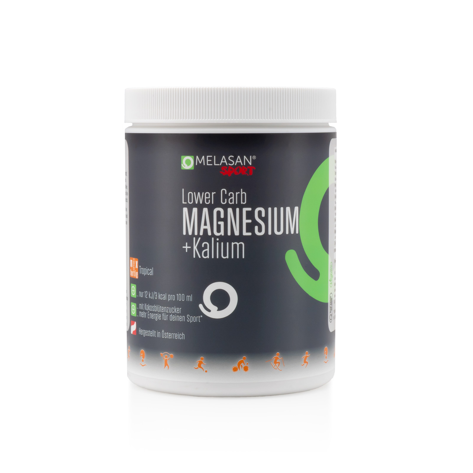 Melasan Sport Sportgetränk Lower Carb Magnesium + Kalium Pulver Tropical Melasan Sport Sportgetränk Lower Carb Magnesium + Kalium Pulver Tropical