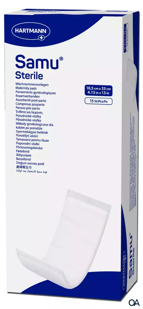 Samu® Sterile Maxi Wöchnerinnenvorlagen 10,5 x 33 cm, einzeln verpackt