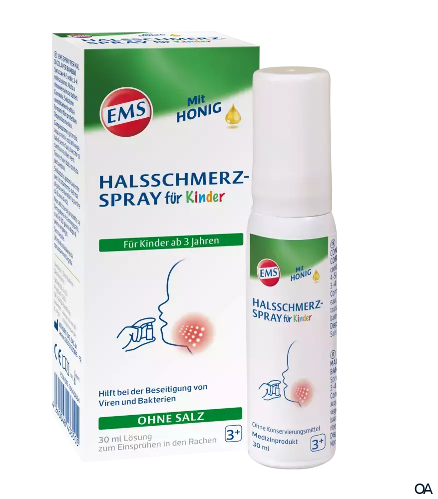 EMS Halsschmerz-Spray für Kinder mit Honig EMS Halsschmerz-Spray für Kinder mit Honig