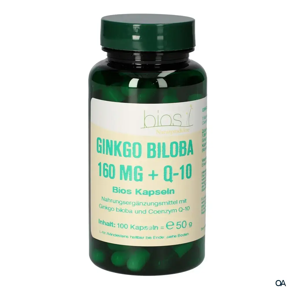 Bios Ginkgo Biloba 160 mg + Q-10 Kapseln Bios Ginkgo Biloba 160 mg + Q-10 Kapseln