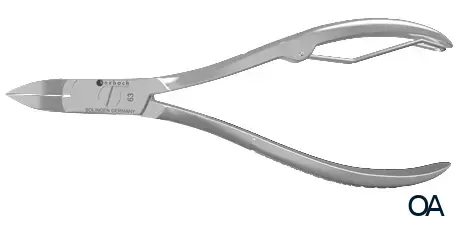 Kozbach Pharma 63 Nagelzange, Röllchenfeder vernickelt, 12 cm