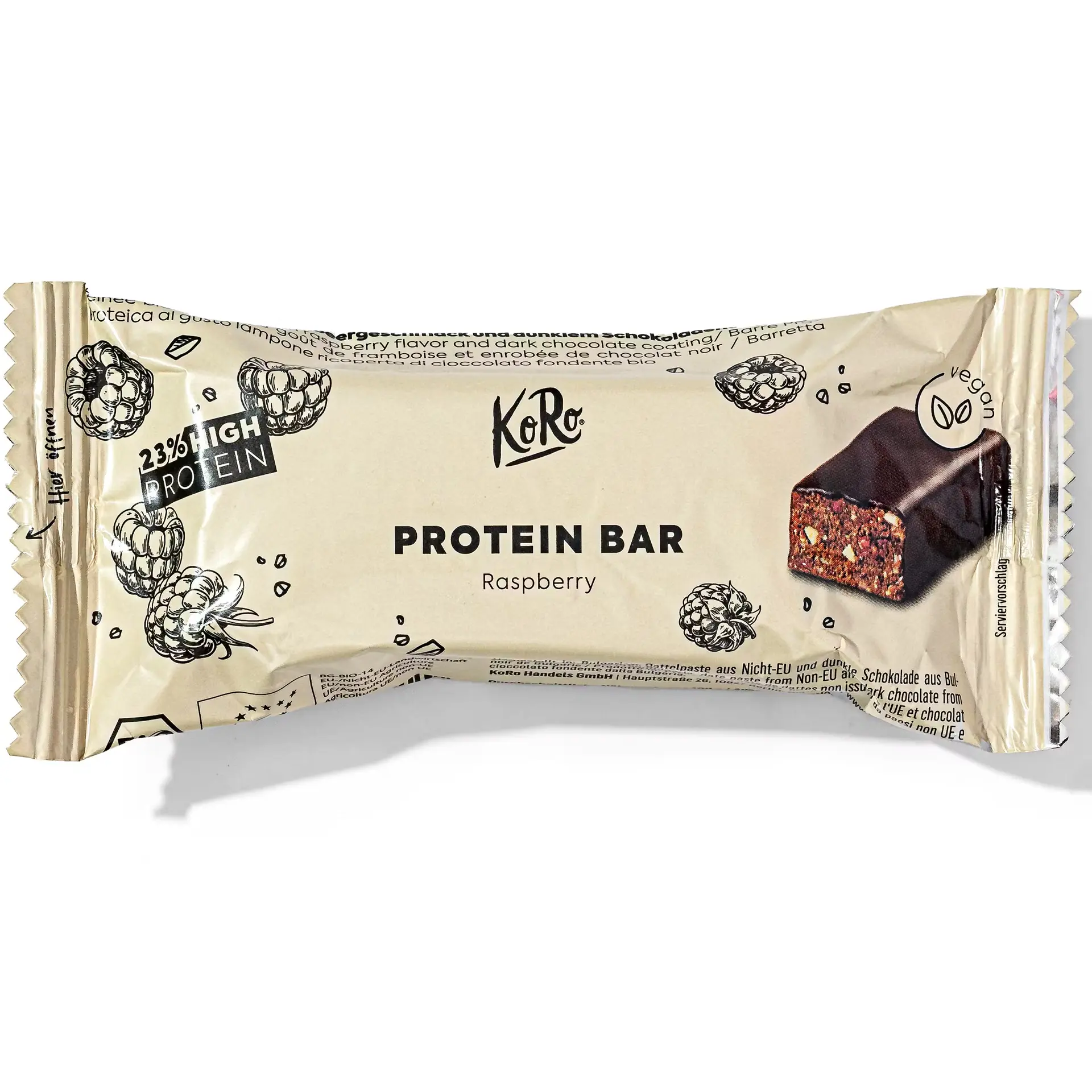 KORO Protein Bar Vegan Raspberry KORO Protein Bar Vegan Raspberry