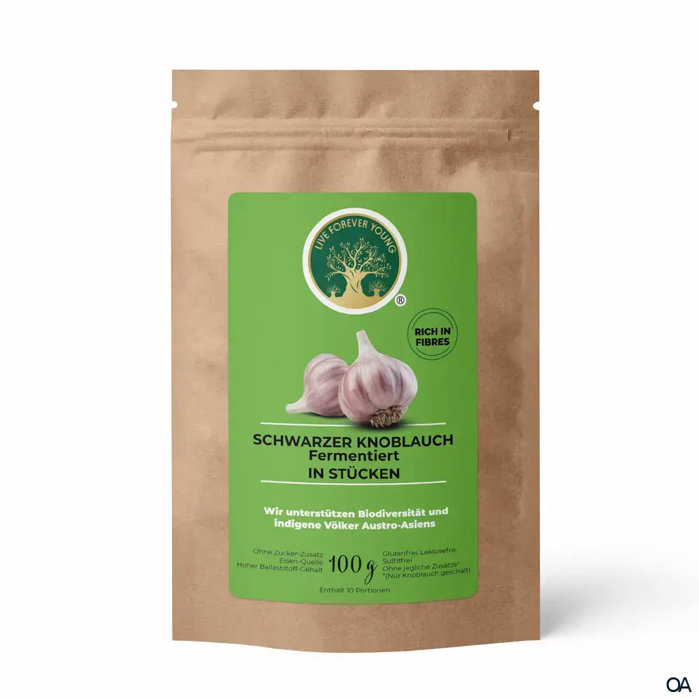 Live Forever Young Knoblauch Fermentiert in Stücken Live Forever Young Knoblauch Fermentiert in Stücken
