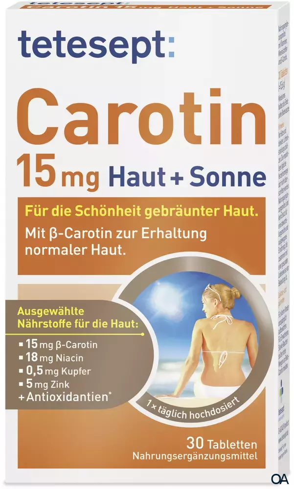 tetesept Carotin 15 mg Haut + Sonne Tabletten tetesept Carotin 15 mg Haut + Sonne Tabletten