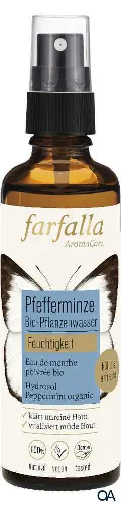 Farfalla Pfefferminze, Bio-Pflanzenwasser, Feuchtigkeit Farfalla Pfefferminze, Bio-Pflanzenwasser, Feuchtigkeit