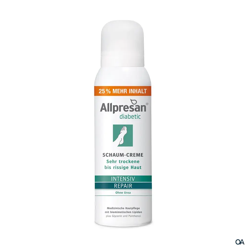 Allpresan® diabetic INTENSIV + REPAIR Schaum-Creme ohne Urea Allpresan® diabetic INTENSIV + REPAIR Schaum-Creme ohne Urea