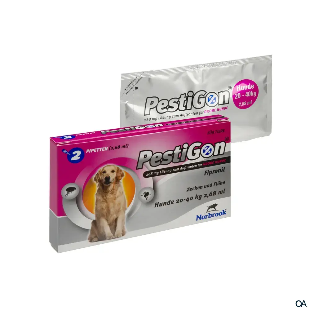 Pestigon 268 mg Lösung zum Auftropfen für große Hunde