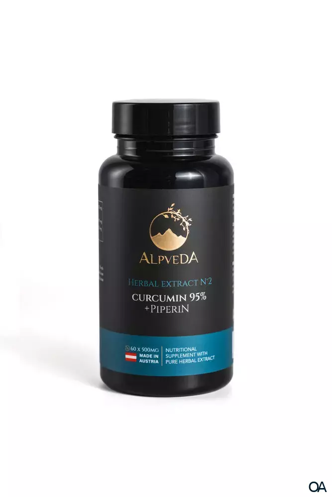 Alpveda Curcumin 95% + Piperin Kapseln Alpveda Curcumin 95% + Piperin Kapseln