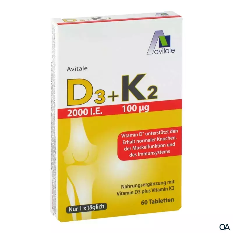 Avitale Vitamin D3 + K2 Tabletten Avitale Vitamin D3 + K2 Tabletten