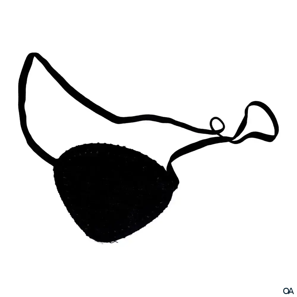 Dr. Junghans Augenklappe mit Gummiband - Farbe: Schwarz